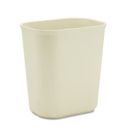 Rubbermaid Commercial 3.5 gal Rectangular Indoor Metal Can, Beige, Open Top, Fiberglass, 11.13 in FG254100BEIG